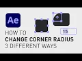 How to change round corner After Effects