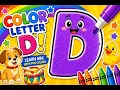 Learn ABCs Coloring the Letter D Preschool Learning