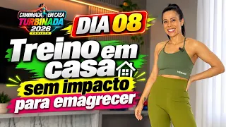 Treino em casa SEM IMPACTO para EMAGRECER sem ficar flácida #caminhadaemcasa | Laice Rodrigues