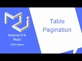 React Material UI Table Pagination
