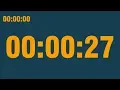 27 second timer with end alarm time elapsed and progress bar