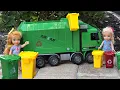 Garbage truck Elsa Anna toddlers - do not litter