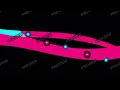 4K Loop Motion Background Cyan Magenta Jet Black diagonal cyber wave network slash - Pickay