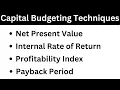 NPV - Net Present Value IRR
