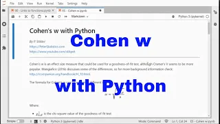 Python - Cohen s w