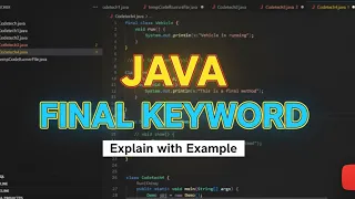 What is final in Java Easy Explanation with Example