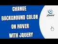 jQuery change background color on hover HowToCodeSchool com