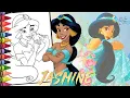 Disney Princess Jasmine Coloring Book Pages Jasmine and Aladdin coloracao