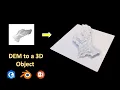 Convert Digital Elevation Model to 3D object using ArcGIS Pro and Blender