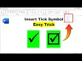 How to Insert Tick Symbol in Word - Easy Trick to Get Check Mark in Word