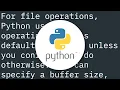 How often does python flush to a file