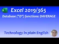 Excel Database functions DAVERAGE