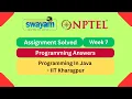 Programming In Java Week 7 Programming Assignment My Swayam
