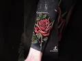 Download Lagu Vibrant rose on a blackout sleeve #tattoo #tattoos