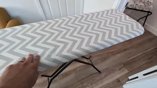 Amazon Basics Full-Size Ironing Board - 4-Leg Fold-Up Chevron Removable Cover Review