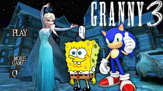 Granny 3 is Elsa, Spongebob and Sonic!