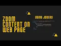 Zoom web page using Jquery
