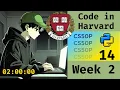 LIVE CS50 Python Week 2 Log 14 CODE in Harvard 4 HOURs