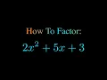 Factor 2x 2 5x 3