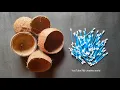 Download Lagu Waste Coconut Shell and Earbuds Craft Idea | How to Make Flower Vase