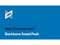 5 - Backbone js Backbone SneakPeek