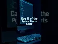 Day 10 Part 2 - Python Shorts Series Python String Operations Explained
