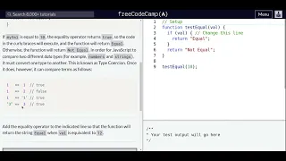 Lesson 60 Basic JavaScript Comparison with the Equality Operator