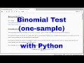Python - Binomial Test