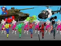 Download Lagu Siêu nhân nhện🔴Spider Man Family Fights TUNG FAMILY and JOKER vs Shark Spider Man in EPIC Battle!