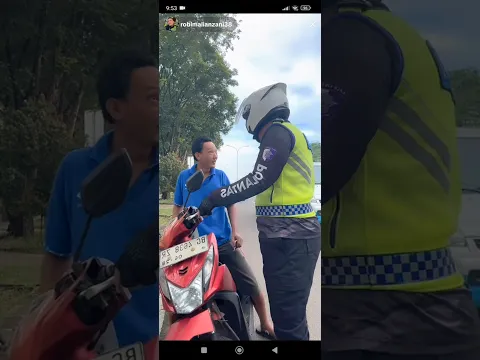 pengendara motor tidak terima di tilang polisi lalulintas ‼️‼️‼️ #polisi #pengendara #polantas