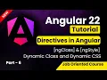Angular 22 Tutorial for Beginners Directive in Angular ngClass ngStyle