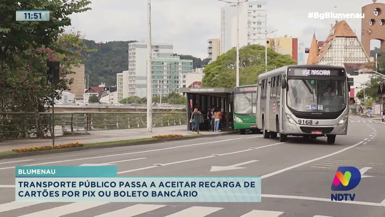 Blumenau: transporte público passa a aceitar recarga de cartões por PIX ou boleto bancário