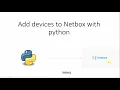 Add devices to Netbox with Python