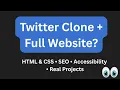 Create a Twitter Clone and a Full Responsive Website with Just HTML CSS Real Projects