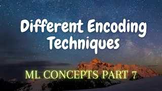 7 Different Encoding Techniques ML Concepts