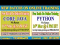 python and core java online demo sessions