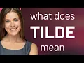Tilde what is TILDE meaning