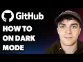 How to on Dark Mode in Github Full 2025 Guide