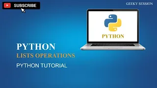 Python Tutorials For Beginners List Operations In Python Change Add Clear List Items GS