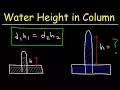 Height of Water in a Barometer Given Density Column Height of Mercury - Chemistry Problems