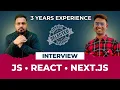 Frontend Engineer Mock Interview 3 YOE JavaScript React Next js Real Interview
