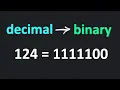 Convert decimal to binary EASY