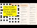 The Times Quick Cryptic 3376