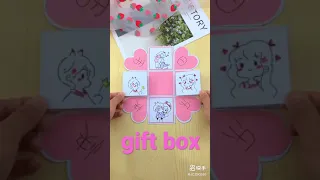 أعمال يدوية للاطفال بالورق علبة هدايا Paper Crafts For Children Gift Box 