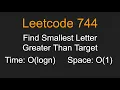 Find Smallest Letter Greater Than Target - Leetcode 744