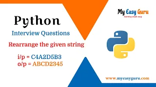 Rearranging the String Python Programs in Hindi