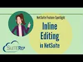 NetSuite Inline Editing