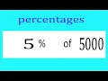 Percentages 5 Percentage of 5000