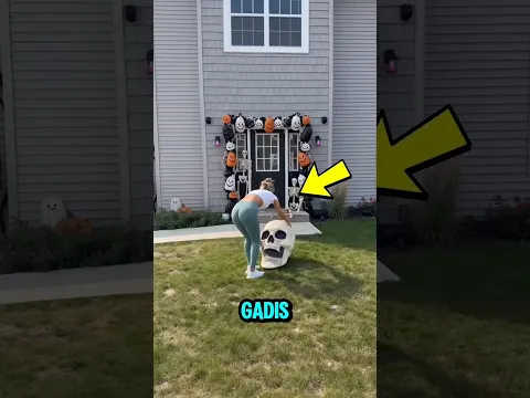Gadis ini bangun rumah Halloween paling seram‼️#shortsvideo