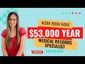 Blue Cross Up To 53 000 Year Work From Home Job As A Medical Records Specialist No Degree Needed